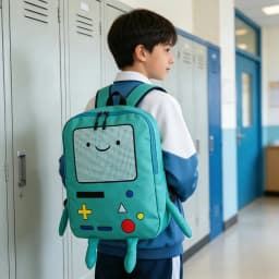 14 Inch Cute Cartoon Backpack Casual Travel Green Anime Bag Breathable Portable Back To School Christmas Gift For Kids