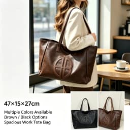2026 New Retro Large Capacity Women Tote Bag, Simple Casual Fashion Shoulder Handbag for Daily Commute