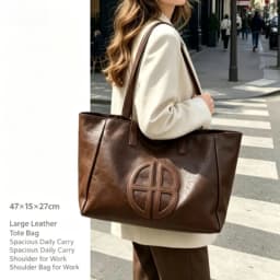 2026 New Retro Large Capacity Women Tote Bag, Simple Casual Fashion Shoulder Handbag for Daily Commute