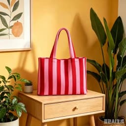1pcs2026 new bohemian style knitting bag large capacity tote bag female messenger bag hollow wool bag