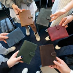 CONTACT'S Genuine Leather Passport Wallets Vintage Travel Card Holder Passport Cover Purse AirTag Slot, Free SIM Card Ejector