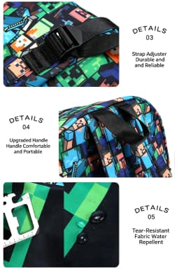 Graffiti Print Backpack Lightweight Casual Daily Travel School Bag for Young Men Outdoor College Use