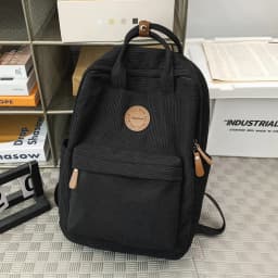 Corduroy School Bag for Middle School Students, Ins-Style College Backpack, New Autumn and Winter Solid Color Velvet Backpack for Girls, Suitable for Students Attending Classes, Shopping, and Hiking