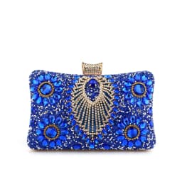 Acrylic Flower One Side Glitter Tassel Women Evening Bags Diamonds Small Day Clutch Luxury New Chain Shoulder Handbags For Party