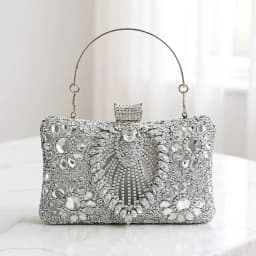 Acrylic Flower One Side Glitter Tassel Women Evening Bags Diamonds Small Day Clutch Luxury New Chain Shoulder Handbags For Party