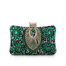 Acrylic Flower One Side Glitter Tassel Women Evening Bags Diamonds Small Day Clutch Luxury New Chain Shoulder Handbags For Party