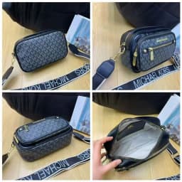 Michael Kors Women's Shoulder Crossbody Bag MK Classic Letter Camera Bag Fashionable and Casual Outdoor Shopping Travel Bag