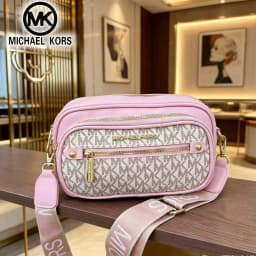 Michael Kors Women's Shoulder Crossbody Bag MK Classic Letter Camera Bag Fashionable and Casual Outdoor Shopping Travel Bag