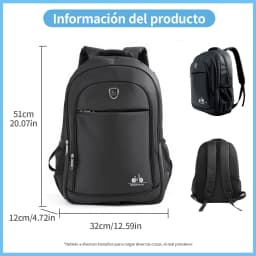 15.6 Inch Laptop Backpack, Men's Large Capacity Business Bag, Waterproof School and Travel Backpack, Casual Sports Backpack with USB Port