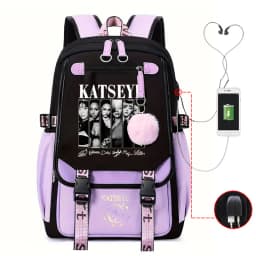 New Kpop Katseye Backpack Multifunction Backpack Women Men Girl Travel Daily Backpack Teens School Bag Laptop Bag