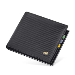 BISON DENIM Genuine Leather Men Wallets Brand Luxury RFID Bifold Wallet Zipper Coin Purse Business Card Holder Wallet N4470