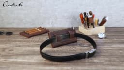CONTACT'S Genuine Leather Men Waist Bag Travel Small Waist Belt Pouch Phone Pocket Casual Male Fanny Belt Bag Designer Handbag