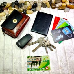 Blongk Multifunctional Zippered Waist Bag Leather Belt Pack Driver's License Case Card Holder Car Key Pouch Men LFKHD