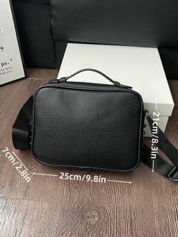 Punk-style Crossbody Bag for Men Stylish Men's Sling Bag Large Capacity Shoulder Bag, Multiple Pockets & Zipper Closure