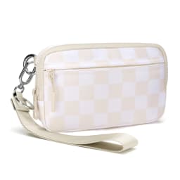Womens Wallet Cute Checkered Multi Credit Card with Clear ID Window Large Capacity Zip Around Clutch Travel Lightweight Purse