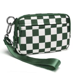 Womens Wallet Cute Checkered Multi Credit Card with Clear ID Window Large Capacity Zip Around Clutch Travel Lightweight Purse
