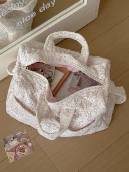 YT style fresh and sweet ins floral travel bag, new large-capacity handbag, student commuter tote bag