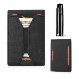 Denior PU Leather Diamond Texture Card Holder For Men RFID Pop Up Wallet With Slim Structure Quick Access And Daily Carry Use