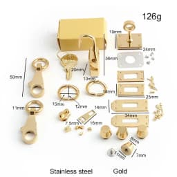 Luxury Stainless Steel Metal Clasp Wholesale Bag Twist Turn Lock a Set of Locks For Woman Handbags Purse Hardware Accessories