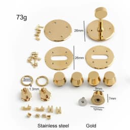 Luxury Stainless Steel Metal Clasp Wholesale Bag Twist Turn Lock a Set of Locks For Woman Handbags Purse Hardware Accessories