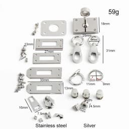 Luxury Stainless Steel Metal Clasp Wholesale Bag Twist Turn Lock a Set of Locks For Woman Handbags Purse Hardware Accessories