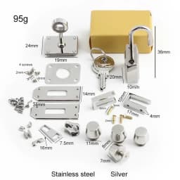 Luxury Stainless Steel Metal Clasp Wholesale Bag Twist Turn Lock a Set of Locks For Woman Handbags Purse Hardware Accessories