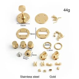 Luxury Stainless Steel Metal Clasp Wholesale Bag Twist Turn Lock a Set of Locks For Woman Handbags Purse Hardware Accessories