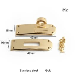 Luxury Stainless Steel Metal Clasp Wholesale Bag Twist Turn Lock a Set of Locks For Woman Handbags Purse Hardware Accessories