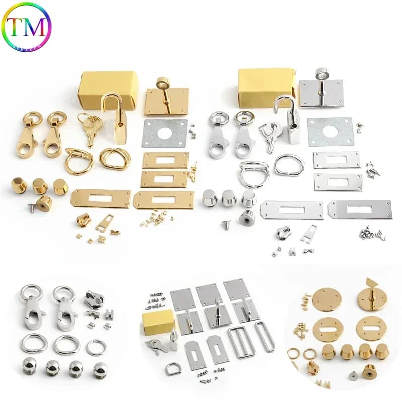 Luxury Stainless Steel Metal Clasp Wholesale Bag Twist Turn Lock a Set of Locks For Woman Handbags Purse Hardware Accessories