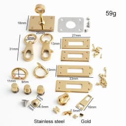 Luxury Stainless Steel Metal Clasp Wholesale Bag Twist Turn Lock a Set of Locks For Woman Handbags Purse Hardware Accessories