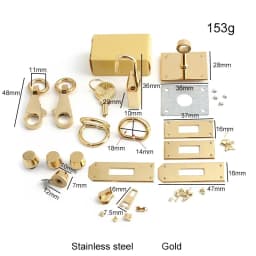 Luxury Stainless Steel Metal Clasp Wholesale Bag Twist Turn Lock a Set of Locks For Woman Handbags Purse Hardware Accessories