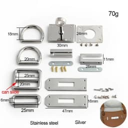 Luxury Stainless Steel Metal Clasp Wholesale Bag Twist Turn Lock a Set of Locks For Woman Handbags Purse Hardware Accessories