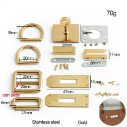 Luxury Stainless Steel Metal Clasp Wholesale Bag Twist Turn Lock a Set of Locks For Woman Handbags Purse Hardware Accessories