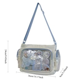 Trendy Transparent Simple Crossbody Bag for Girls Large Capacity School Shoulder Bag Comfortable and Versatile Texture Ita Bag