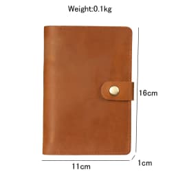 Cow Leather Journal Cover for Field Notes Portable Refillable Notepad with Pen Holder Pocket Notebooks Fits 3.5'' X 5.5'' Diary