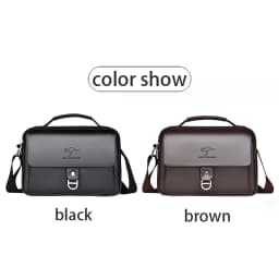 Stylish Men's Leather Shoulder Bag, Casual Crossbody Purse with Adjustable Strap, Perfect for Work, Travel, and Daily Commute