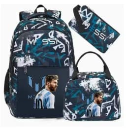 3Pcs Sets CR7 Print School Bags for Boy's Girls Primary Schoolbag Backpack Set Rucksack Bagpack Kids Cute Children's Book Bags