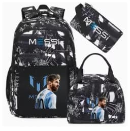 3Pcs Sets CR7 Print School Bags for Boy's Girls Primary Schoolbag Backpack Set Rucksack Bagpack Kids Cute Children's Book Bags
