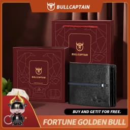 BULLCAPTAIN Genuine Leather Wallet Male Brand Designer Business Wallet Multi-function Storage Purse Rfid Card Package Wallet Men