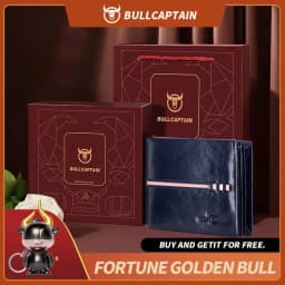 BULLCAPTAIN Genuine Leather Wallet Male Brand Designer Business Wallet Multi-function Storage Purse Rfid Card Package Wallet Men