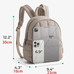 BAGSMART Mini Backpack for Women Lightweight Puffer Small Backpack Purse Quilted Casual Travel Daypack Cute Waterproof Bookbag