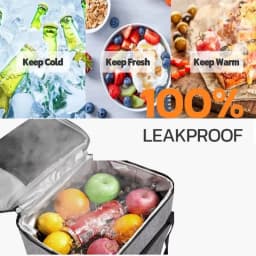 15L Picnic Bag Thermal Insulated Lunch Bag Box Handbag Wine Beer Cooler Crossbody Shoulder Bag Camping Food Container