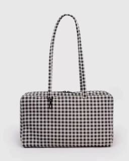Nylon Square Shoulder Bag Large Capacity Canvas Handbag Lightweight Zipper Tote Bag Daily Commute Travel Storage Bag Gym Gift