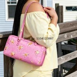 Nylon Square Shoulder Bag Large Capacity Canvas Handbag Lightweight Zipper Tote Bag Daily Commute Travel Storage Bag Gym Gift
