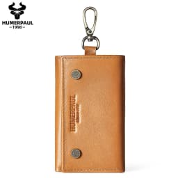 HUMERPAUL Genuine Leather Key Organizer for Car Housekeeper Small Home Key Case Top Quality Mini Wallet with Coin Pocket