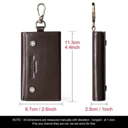 HUMERPAUL Genuine Leather Key Organizer for Car Housekeeper Small Home Key Case Top Quality Mini Wallet with Coin Pocket