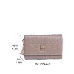 CH Fashion Autumn/Winter Small Wallet 2026 New Solid Color Letter Embossed Male and Female Multi Card Slot Wallet