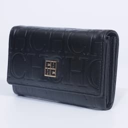 CH Fashion Autumn/Winter Small Wallet 2026 New Solid Color Letter Embossed Male and Female Multi Card Slot Wallet