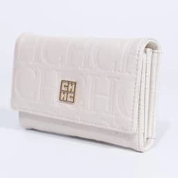 CH Fashion Autumn/Winter Small Wallet 2026 New Solid Color Letter Embossed Male and Female Multi Card Slot Wallet