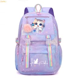 Cute Black Cat Flower Butterfly Student Teenager Children Knapsack Schoolbag Rucksack Mochila Women's Backpack Bookbag Bag